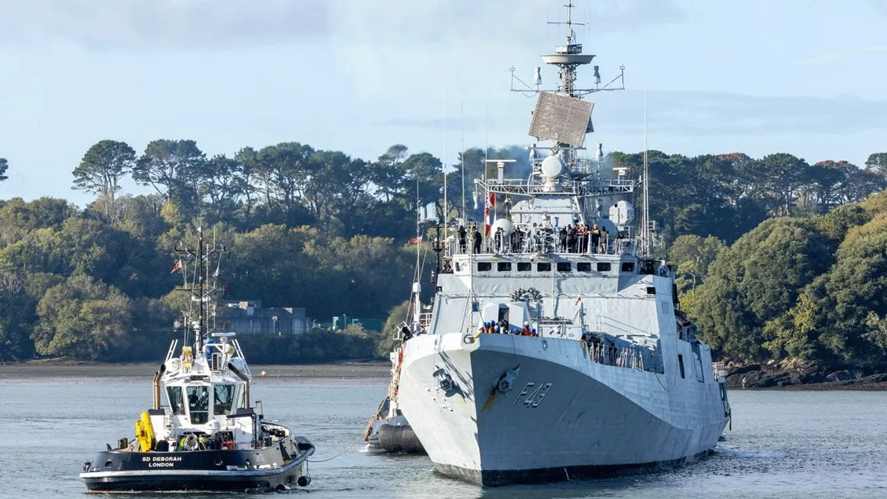 INS TRISHUL ARRIVES AT PLYMOUTH, UK FOR EXERCISE KONKAN 2026