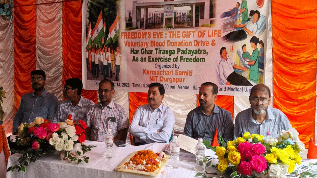NIT Durgapur Celebrates Independence Day Eve with Voluntary Blood Donation Camp and Har Ghar Tiranga Padayatra