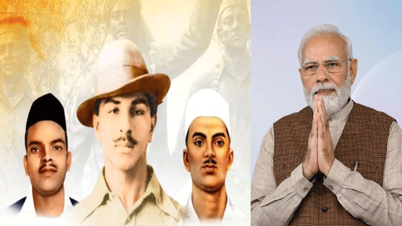 P M pays tribute to Bhagat Singh, Rajguru, and Sukhdev on Shaheed Diwas
