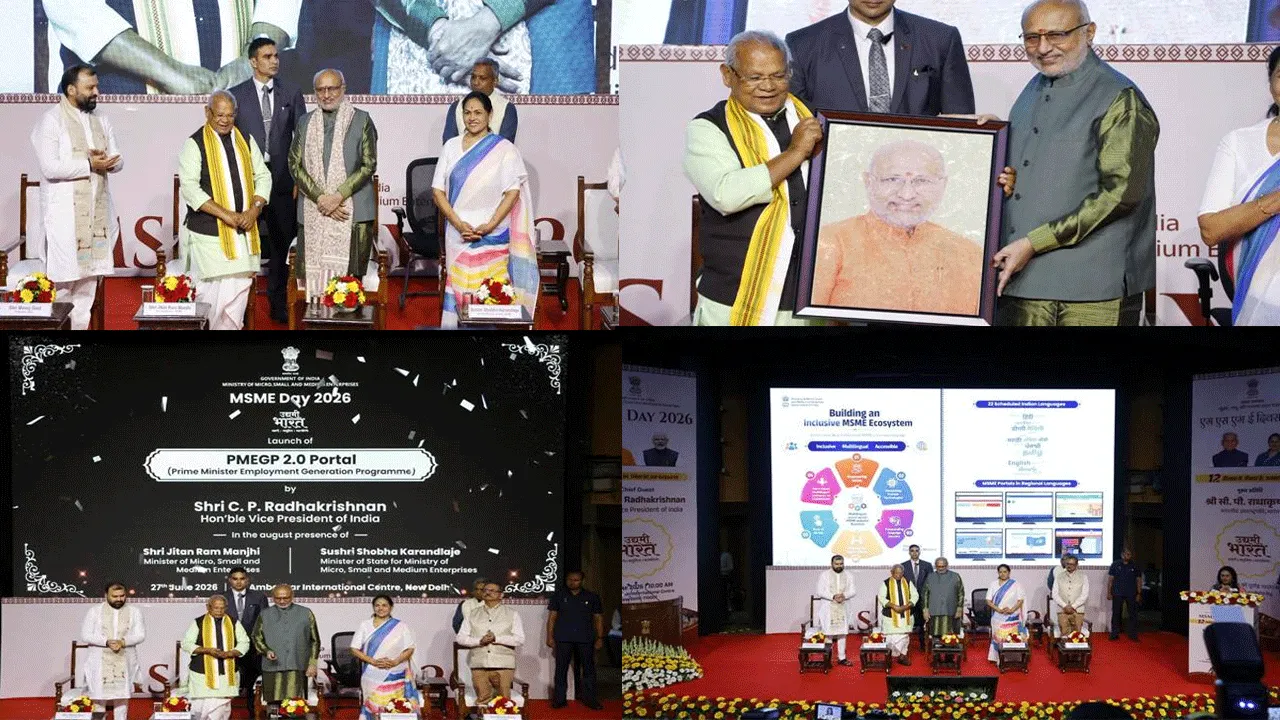 Vice President of India C. P. Radhakrishnan Presides Over ‘MSME Day 2026– Udyami Bharat’