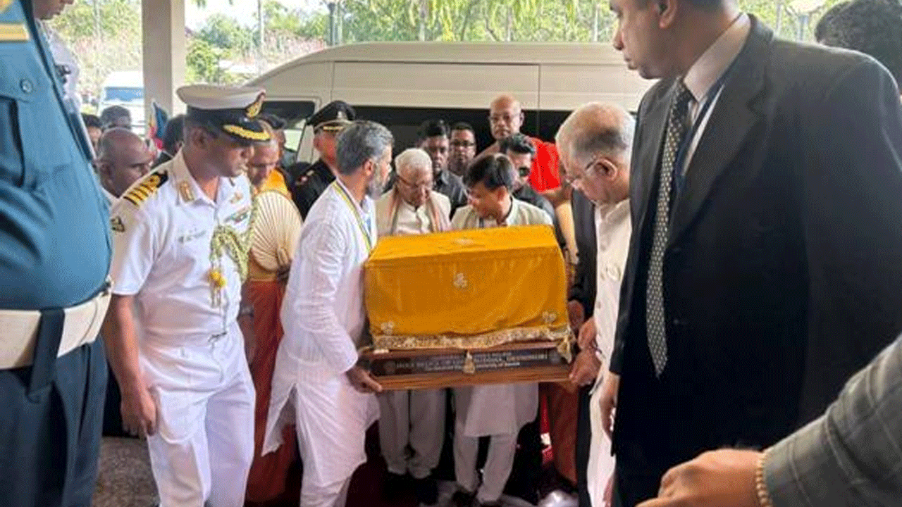 Sacred Devnimori Relics of Lord Buddha Return to  India After Historic Exposition in Sri Lanka