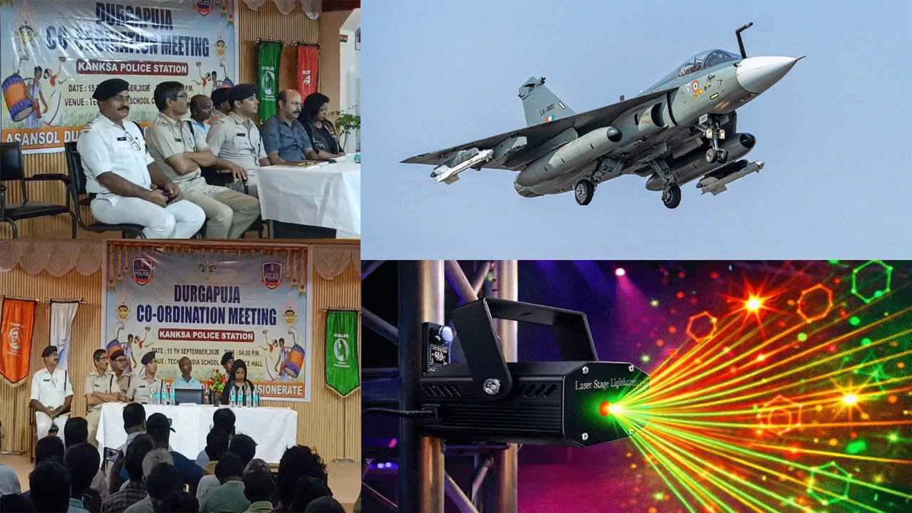 Durga Puja laser shows 'banned' to avoid risks to military aircraft operations, Police cautious Puja committee 