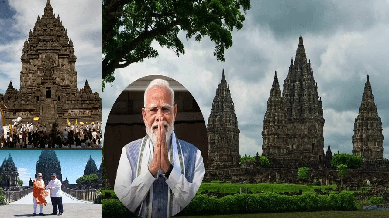 P M Modi visits the UNESCO World Heritage Prambanan Temple Complex